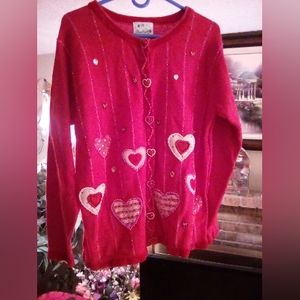 Ladies Valentines Day cardigan